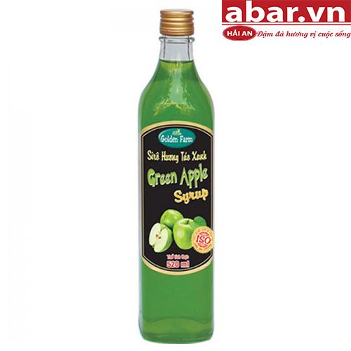Siro Golden Farm Táo Xanh (Green Apple Syrup) - Chai 520ml